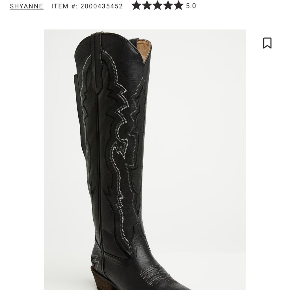 Black Lace-Up Western Knee-High Boots